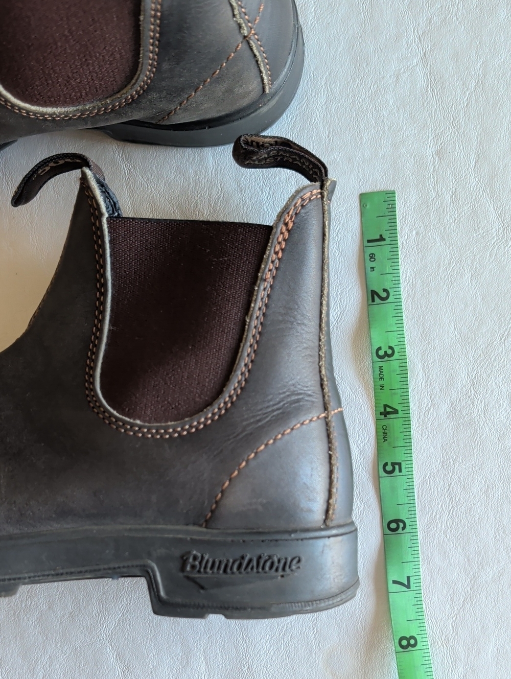 Blundstone Chelsea Boots Dark Walnut Brown Leather Men's Sz 4.5 Women's 6 / 6.5 - Picture 8 of 11